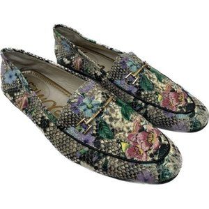 Sam Edelman loafers floral snake print multicolor size 8
